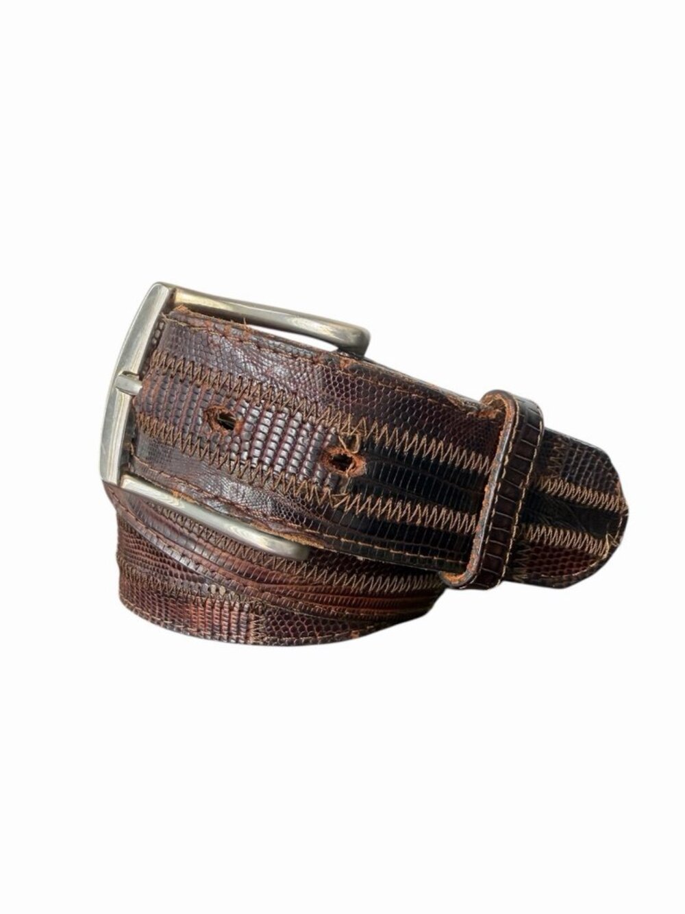 Vintage Tony Lama Men's Genuine Lizard Leather Belt 38"